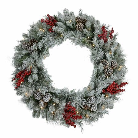 APARATO 30 in. Celebrations LED Prelit Decorated Clear & Warm White Wreath AP2514989